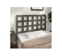 vidaXL Hoofdbord 125,5x4x100 cm massief grenenhout grijs817882 Gris G