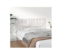 vidaXL Hoofdbord 125,5x4x100 cm massief grenenhout wit818561 Blanc G