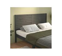 Vidaxl Tête De Lit Gris 126x4x100 Cm Bois Massif De Pin Marron