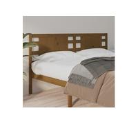 vidaXL Tête de lit Marron miel 126x4x100 cm Bois massif de pin