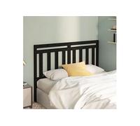 vidaXL Tête de lit noir 126x4x100 cm pin massif