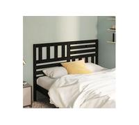 Vidaxl Tête De Lit Noir 126x4x100 Cm Bois Massif De Pin Marron