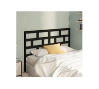 vidaXL Hoofdbord 126x4x100 cm massief grenenhout zwart814188 Noir G