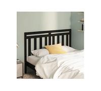 Hoofdbord 126x4x100 cm massief grenenhout zwart817784