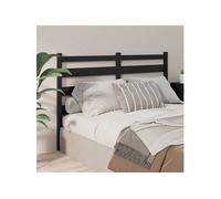 vidaXL Tête de lit noir 126x4x100 cm pin massif