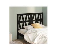 vidaXL Hoofdbord 126x4x100 cm massief grenenhout zwart818614 Noir G
