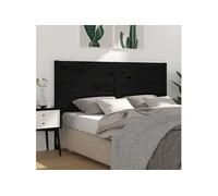 Hoofdbord 126x4x100 cm massief grenenhout zwart818714