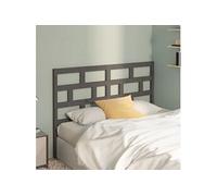 vidaXL Hoofdbord 141x4x100 cm massief grenenhout grijs814191 Gris G