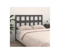 vidaXL Hoofdbord 145,5x4x100 cm massief grenenhout grijs818922 Gris G