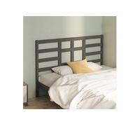 vidaXL Hoofdbord 146x4x104 cm massief grenenhout grijs818142 Gris G
