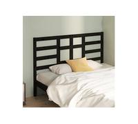 Hoofdbord 146x4x104 cm massief grenenhout zwart818144