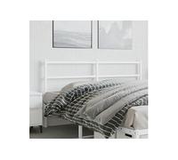 vidaXL Hoofdbord 150 cm metaal wit355448 Blanc G