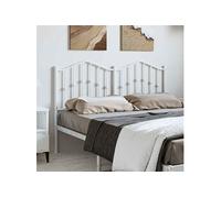 vidaXL Tête de lit avec pieds Métal 150 cm Blanc