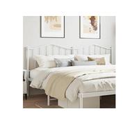 Hoofdbord 160 cm metaal wit373873