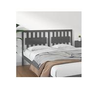 Hoofdbord 165,5x4x100 cm massief grenenhout grijs818582