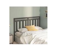 vidaXL Hoofdbord 166x4x100 cm massief grenenhout grijs814106 Gris G