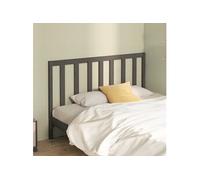 vidaXL Hoofdbord 166x4x100 cm massief grenenhout grijs817702 Gris G