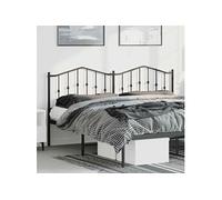 Hoofdbord 180 cm metaal zwart373825