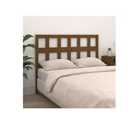 vidaXL Hoofdbord 185,5x4x100 cm massief grenenhout honingbruin818938 Marron G