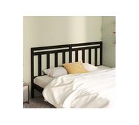 vidaXL Hoofdbord 186x4x100 cm massief grenenhout zwart814113 Noir G
