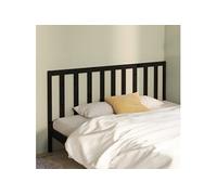 vidaXL Hoofdbord 186x4x100 cm massief grenenhout zwart817759 Noir G