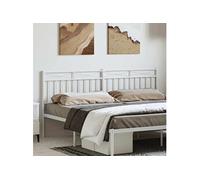 Hoofdbord 193 cm metaal wit373777