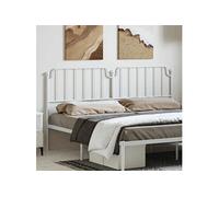 vidaXL Tête de lit métal blanc 193 cm