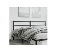 vidaXL Tête de lit 193 cm – Métal noir