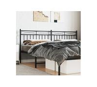 Hoofdbord 193 cm metaal zwart373728