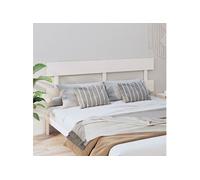 Vidaxl Tête De Lit Blanc 204x3x81 Cm Bois Massif De Pin Blanc