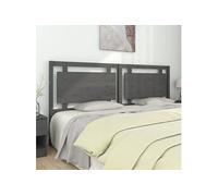 vidaXL Tête de lit grise 205,5×4×100 cm en pin massif