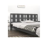vidaXL Tête de lit Gris 205,5x4x100 cm Pin massif