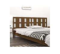 vidaXL Hoofdbord 205,5x4x100 cm massief grenenhout honingbruin818013 Marron G