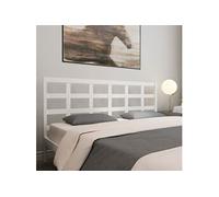 vidaXL Hoofdbord 205,5x4x100 cm massief grenenhout wit817911 Blanc G