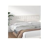 Tête de Lit Accessoire de Lit Double Meuble de Chambre à Coucher Tête de Cadre de Lit Intérieur Blanc 205,5x4x100 cm Bois Massif de Pin