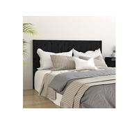 Hoofdbord 205,5x4x100 cm massief grenenhout zwart818114