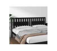 Hoofdbord 205,5x4x100 cm massief grenenhout zwart818594