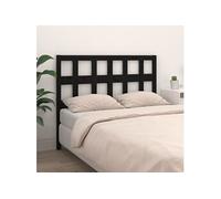 Tête de Lit Noir 145,5x4x100 cm Bois Massif de Pin Meuble de Chambre vidaXL