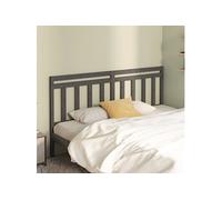 vidaXL Tête de lit Gris 206x4x100 cm Pin massif