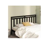 vidaXL Hoofdbord 206x4x100 cm massief grenenhout zwart817814 Noir G