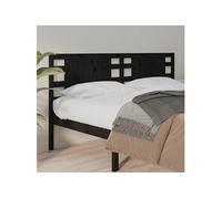 vidaXL Hoofdbord 206x4x100 cm massief grenenhout zwart818794 Noir G