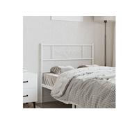 vidaXL Hoofdbord 75 cm metaal wit355342 Blanc G