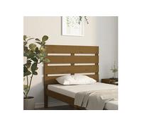 vidaXL Tête de Lit Meuble de Chambre à Coucher Accessoire de Lit Simple Tête de Cadre de Lit Intérieur Marron Miel 75x3x80 cm Bois Massif de Pin Marron