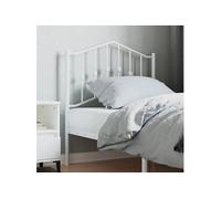 vidaXL Tête de lit métal blanc 80 cm