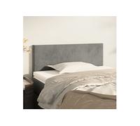 vidaXL Hoofdbord 80x5x78/88 cm fluweel lichtgrijs345738 Gris clair G
