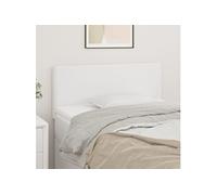 vidaXL Tête de Lit Meuble de Chambre à Coucher Accessoire de Lit Simple Tête de Cadre de Lit Intérieur Blanc 80x5x78/88 cm Similicuir