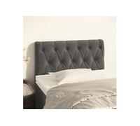 Hoofdbord 80x7x78/88 cm fluweel donkergrijs346307