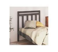 vidaXL Hoofdbord 81x4x100 cm massief grenenhout grijs817767 Gris G