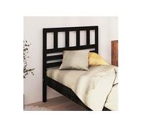 Vidaxl Tête De Lit Noir 81x4x100 Cm Bois Massif De Pin Marron