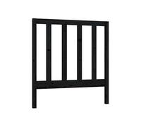 Hoofdbord 81x4x100 cm massief grenenhout zwart817669